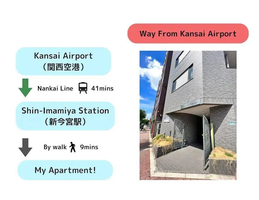 Guest House Haraya 大国町駅より徒歩3分 Osaka 0*,  Giappone