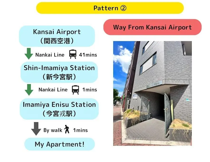 Guest House Haraya 大国町駅より徒歩3分 Osaka Giappone